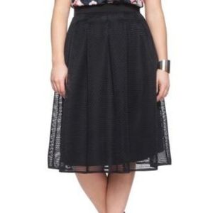 Eloquii Black Studio Midi Skirt